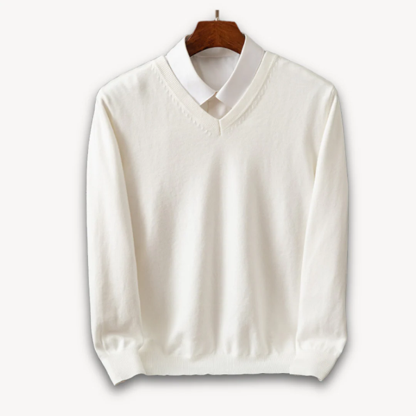 VogeLuxe | Men’s Classic V-Neck Pullover 4