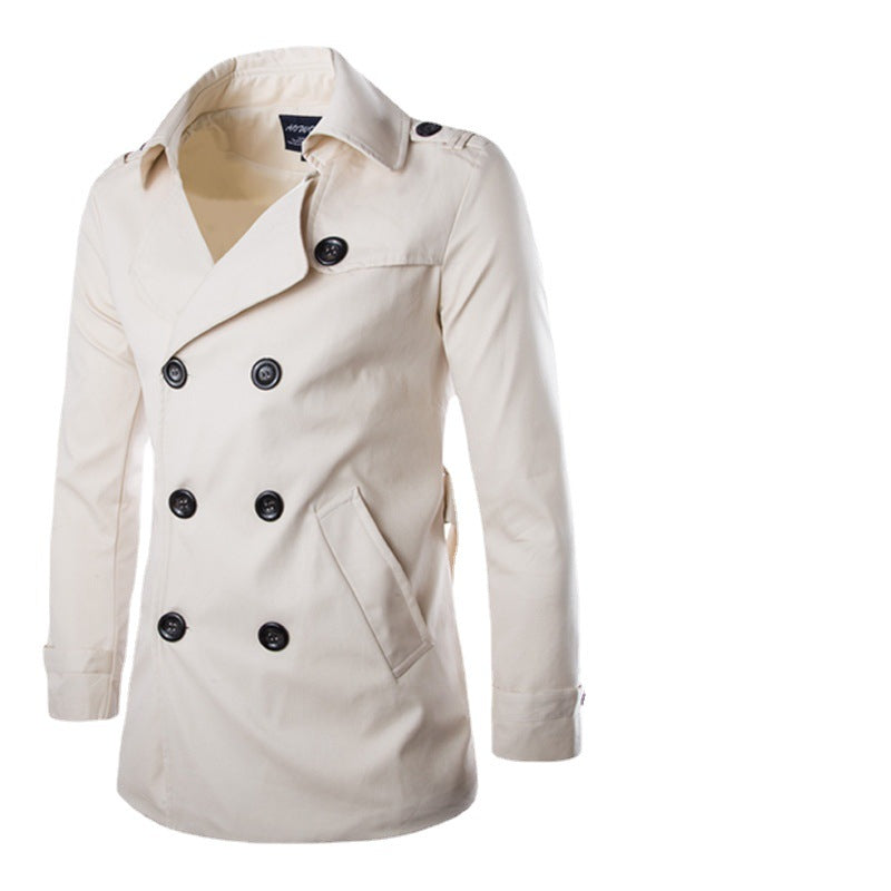 VogeLuxe | Men’s Double Breasted Trench Coat 2