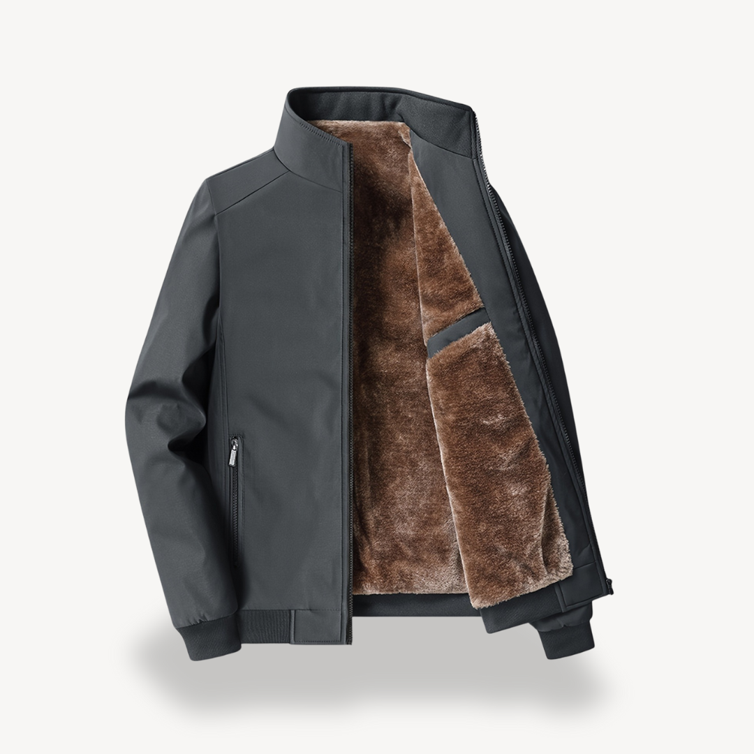 VogeLuxe | Men’s Faux Fur Lined Winter Bomber Jacket 8