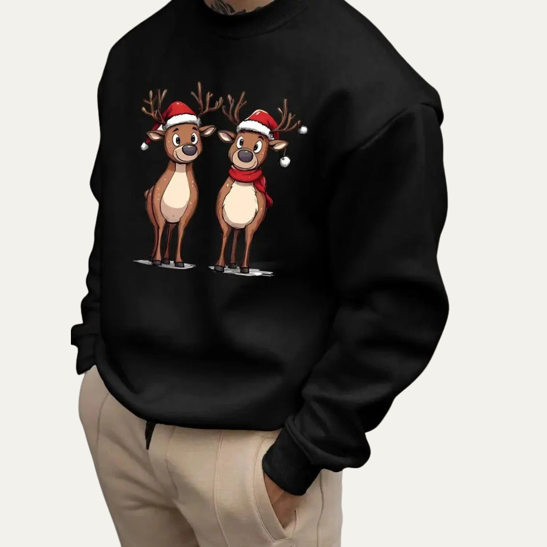 VogeLuxe | Men’s Festive Reindeer Christmas Sweatshirt 10