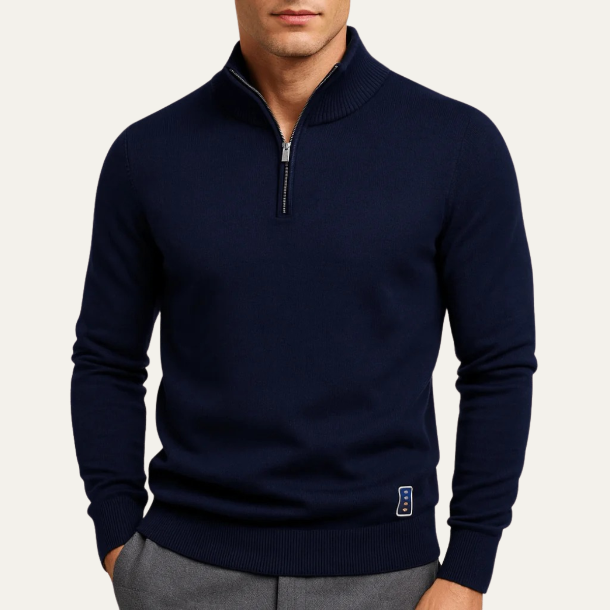 VogeLuxe | Men’s Fine-Gauge Quarter-Zip Sweater 4