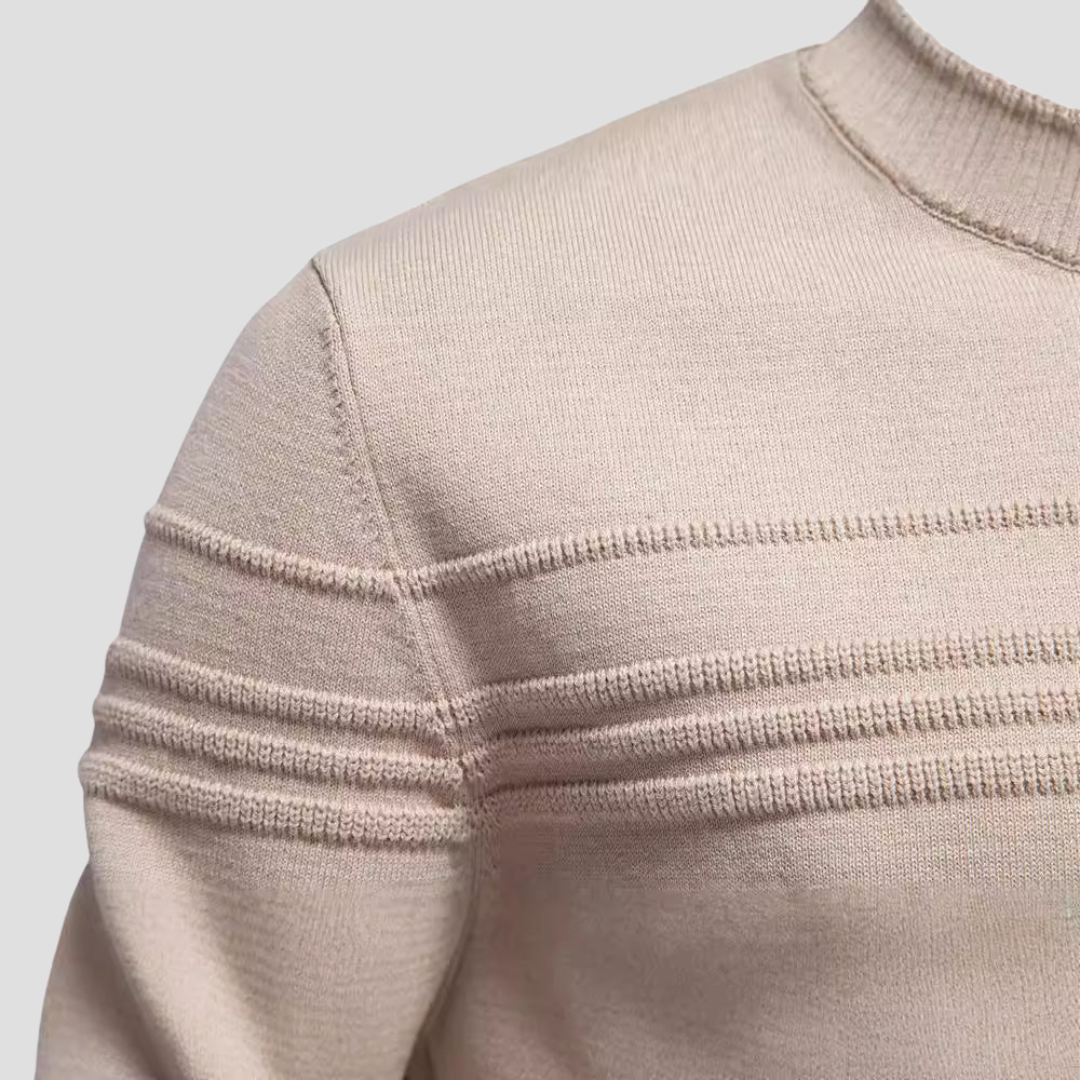 VogeLuxe | Men’s Geometric Textured Knit Sweater 7