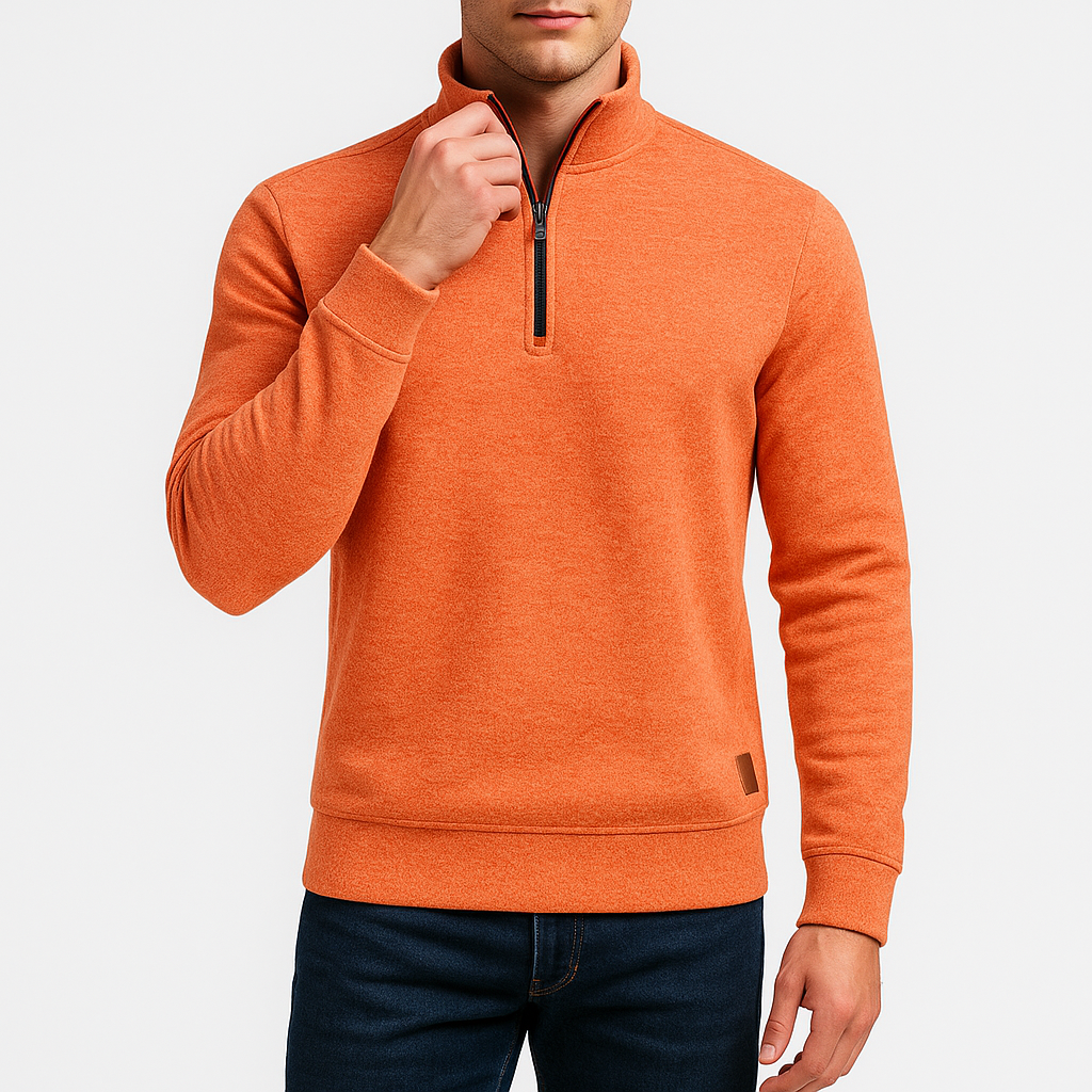 VogeLuxe | Men’s Half-Zipper Turtleneck Pullover 8