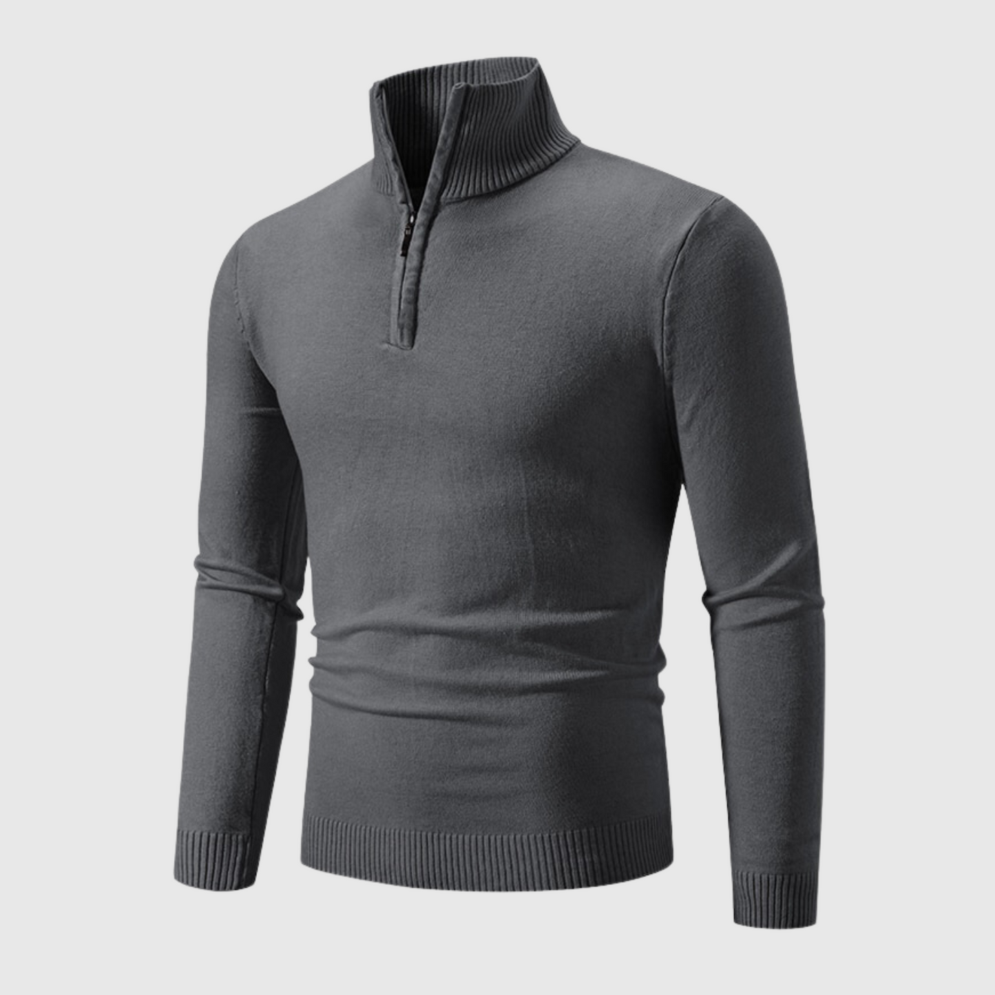 VogeLuxe | Men’s Half Zipper Cotton Knitted Sweater 5