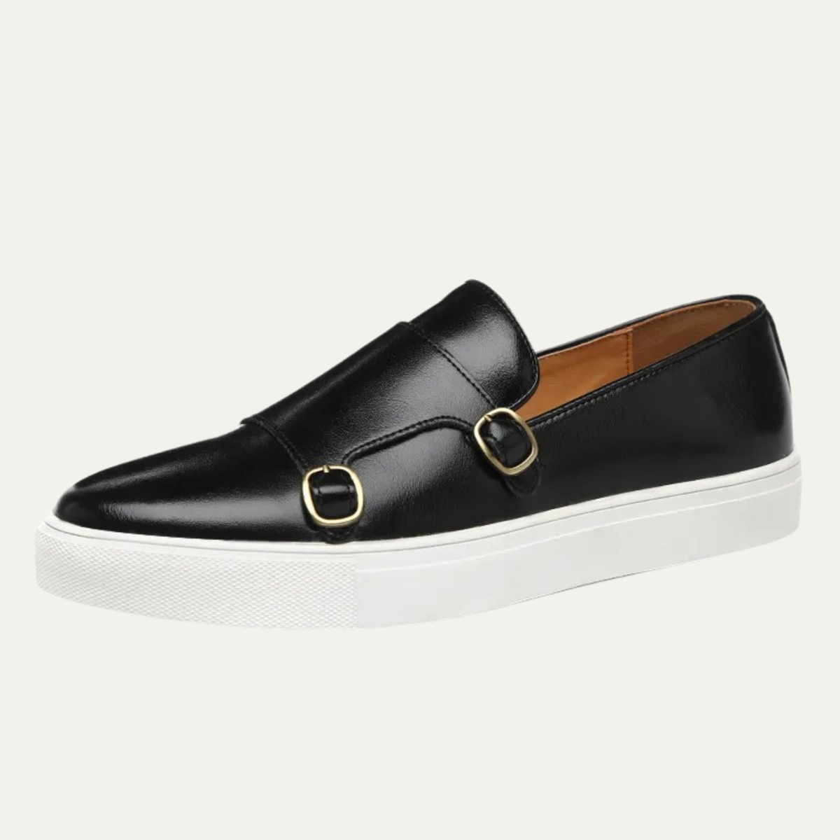 VogeLuxe | Men’s Leather Double Monk Strap Loafer 5