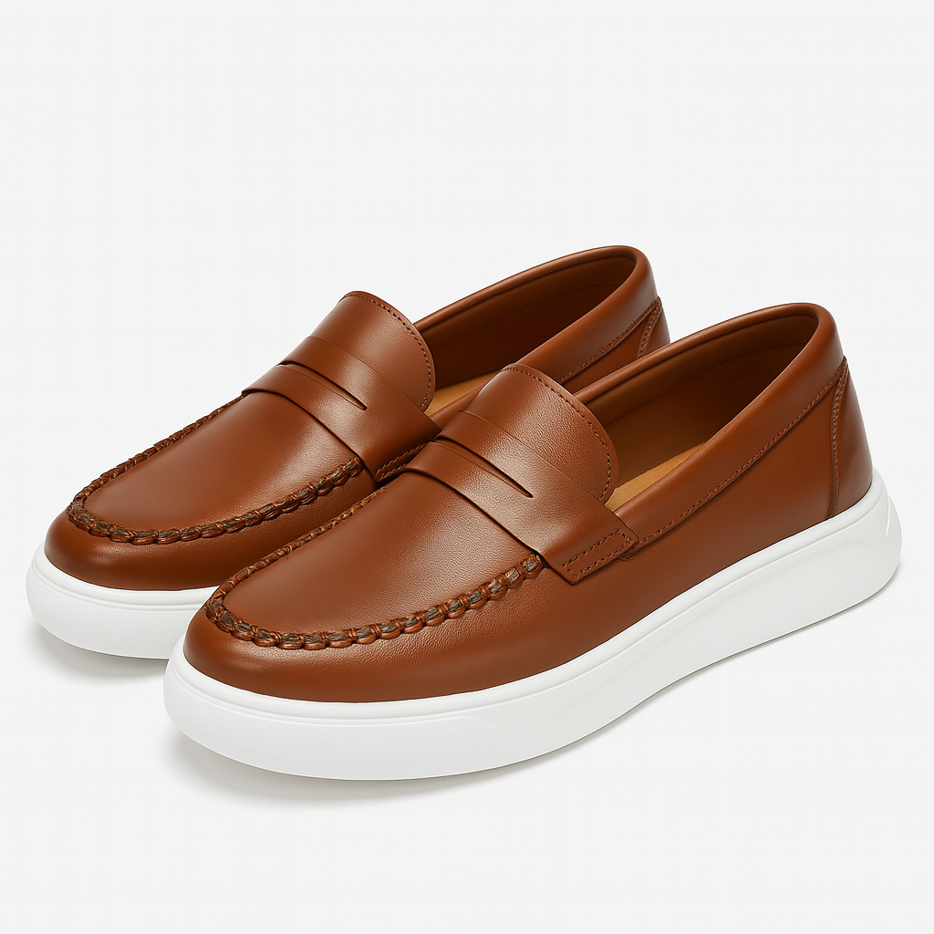 VogeLuxe | Men’s Leather Slip-On Sneakers 3