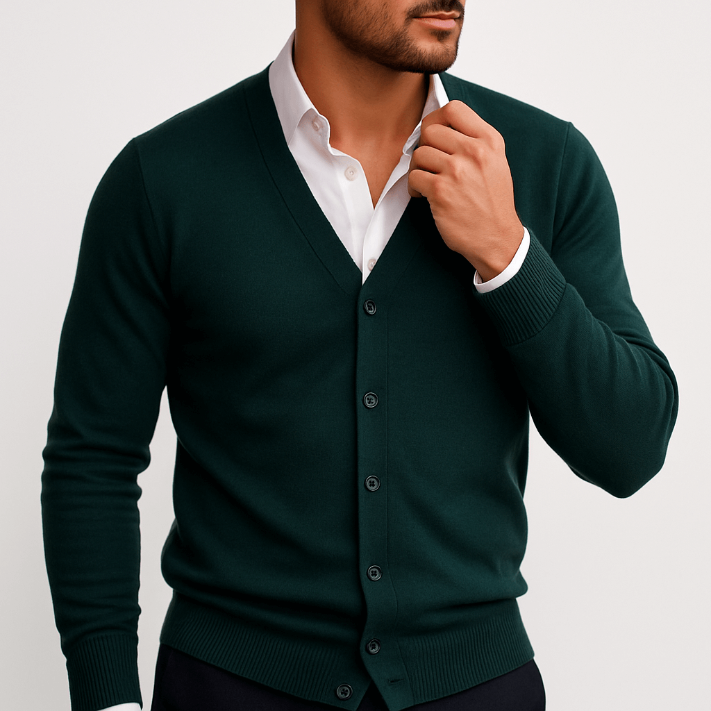 VogeLuxe | Men’s Lightweight Button Cardigan 5