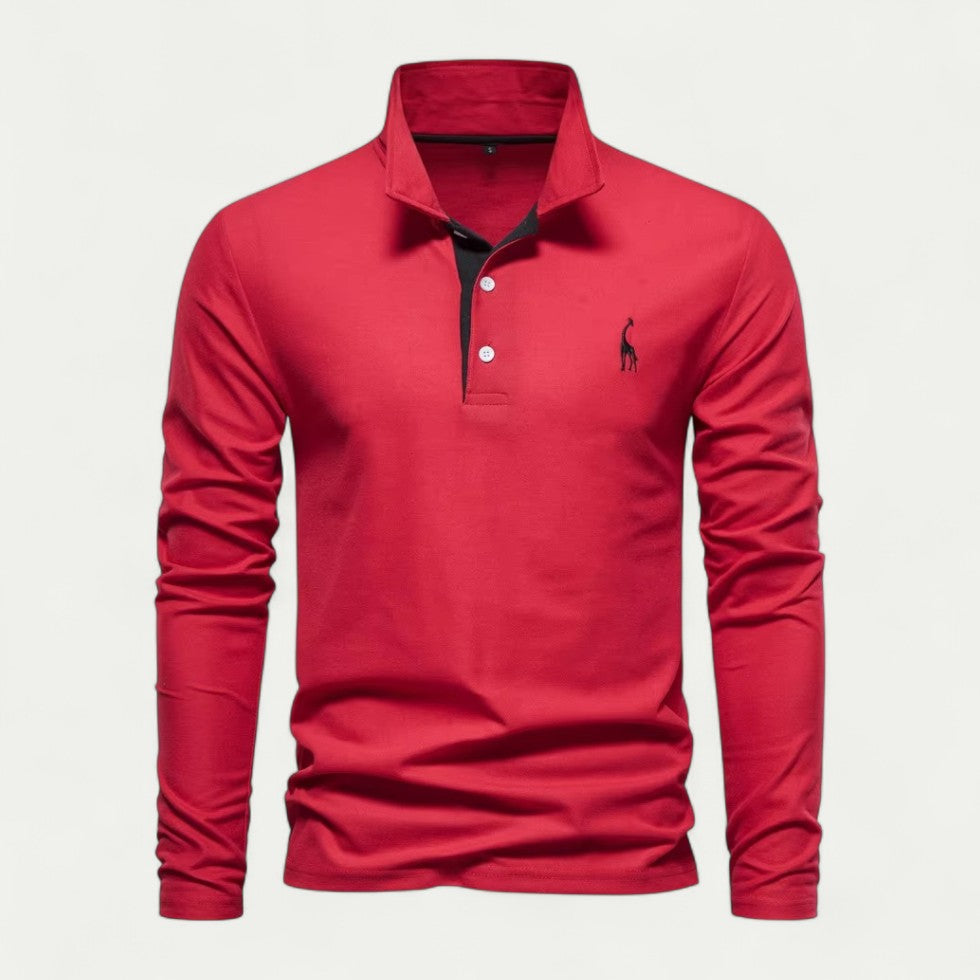 VogeLuxe | Men’s Long-Sleeve Polo Pullover 6