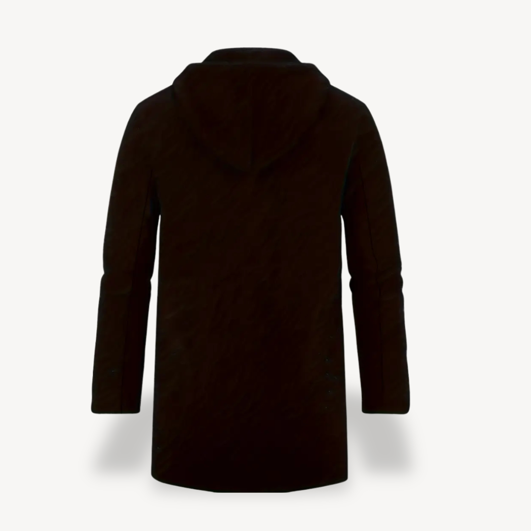 VogeLuxe | Men’s Long Hooded Fleece Coat 5