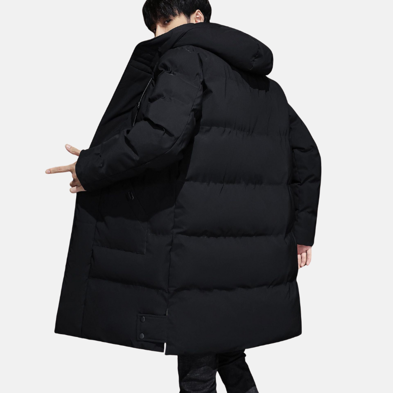 VogeLuxe | Men’s Long Quilted Puffer Coat 3