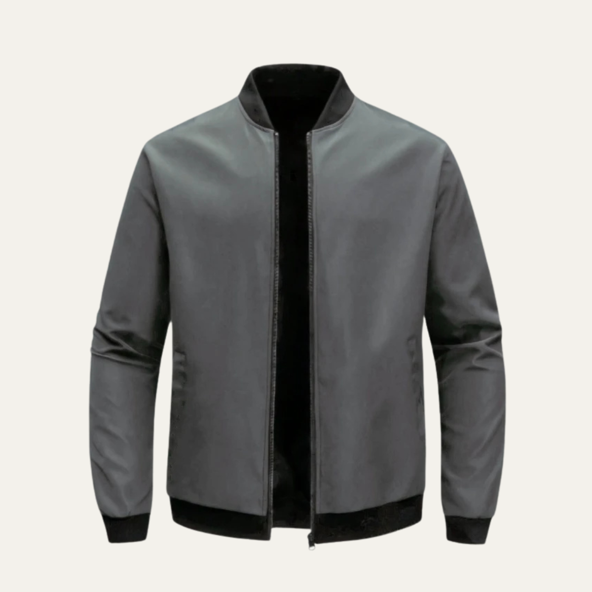 VogeLuxe | Men’s Minimalist Lightweight Zip Bomber Jacket 7