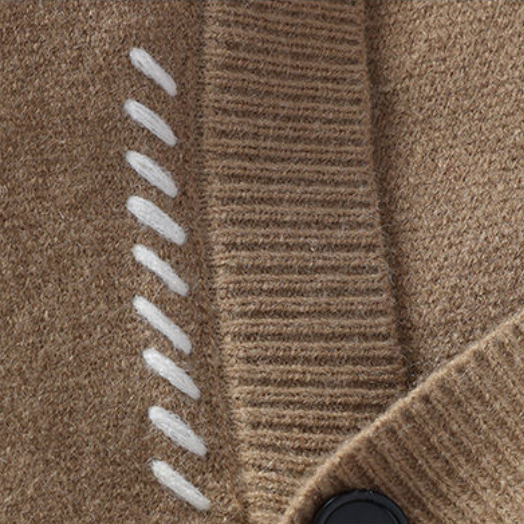 VogeLuxe | Men’s Minimalist V-Neck Cardigan 8