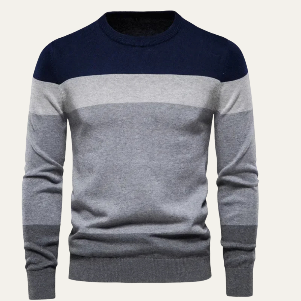 VogeLuxe | Men’s Ombre Striped Crewneck Sweater 6