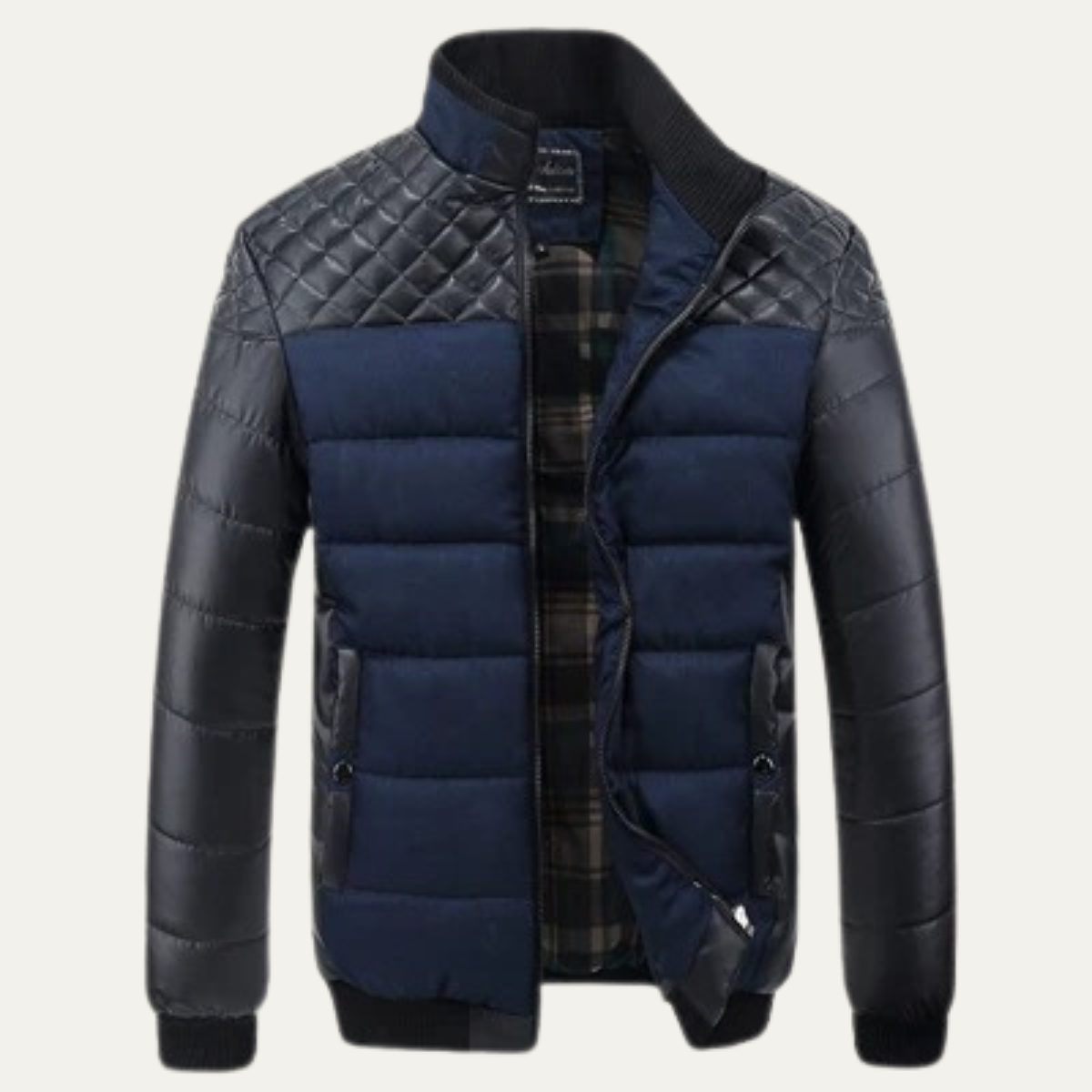 VogeLuxe | Men’s Quilted Contrast Bomber Padded Jacket 4