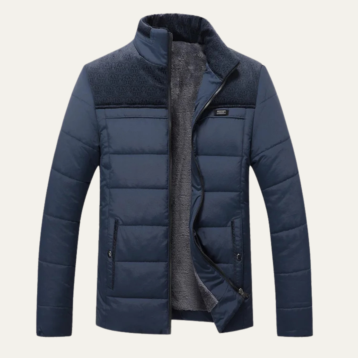 VogeLuxe | Men’s Quilted Sherpa-Lined Puffer Jacket 4