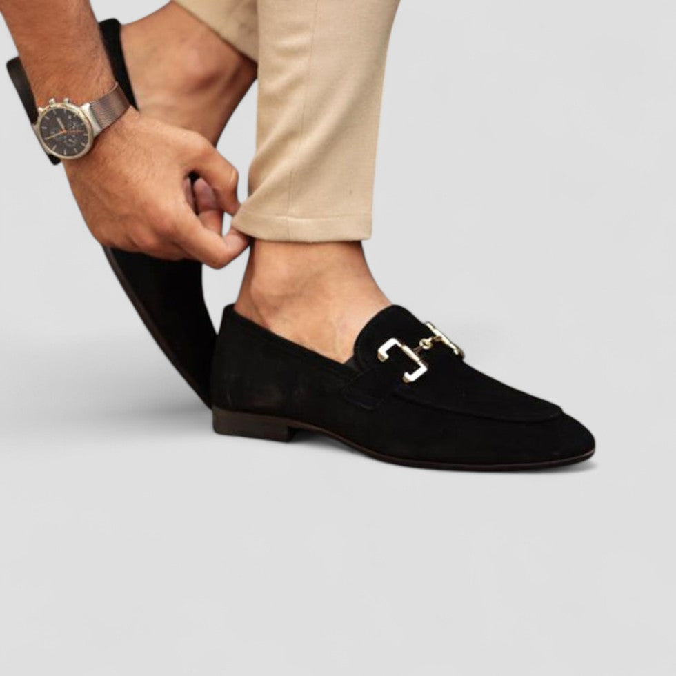 VogeLuxe | Men’s Refined Gold Accent Loafers 4