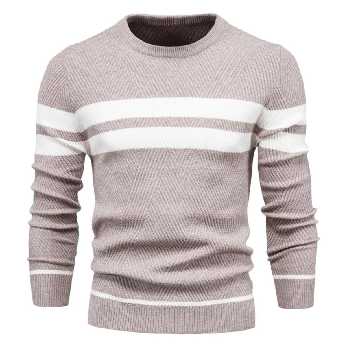 VogeLuxe | Men’s Retro Knit Crewneck Sweater 8