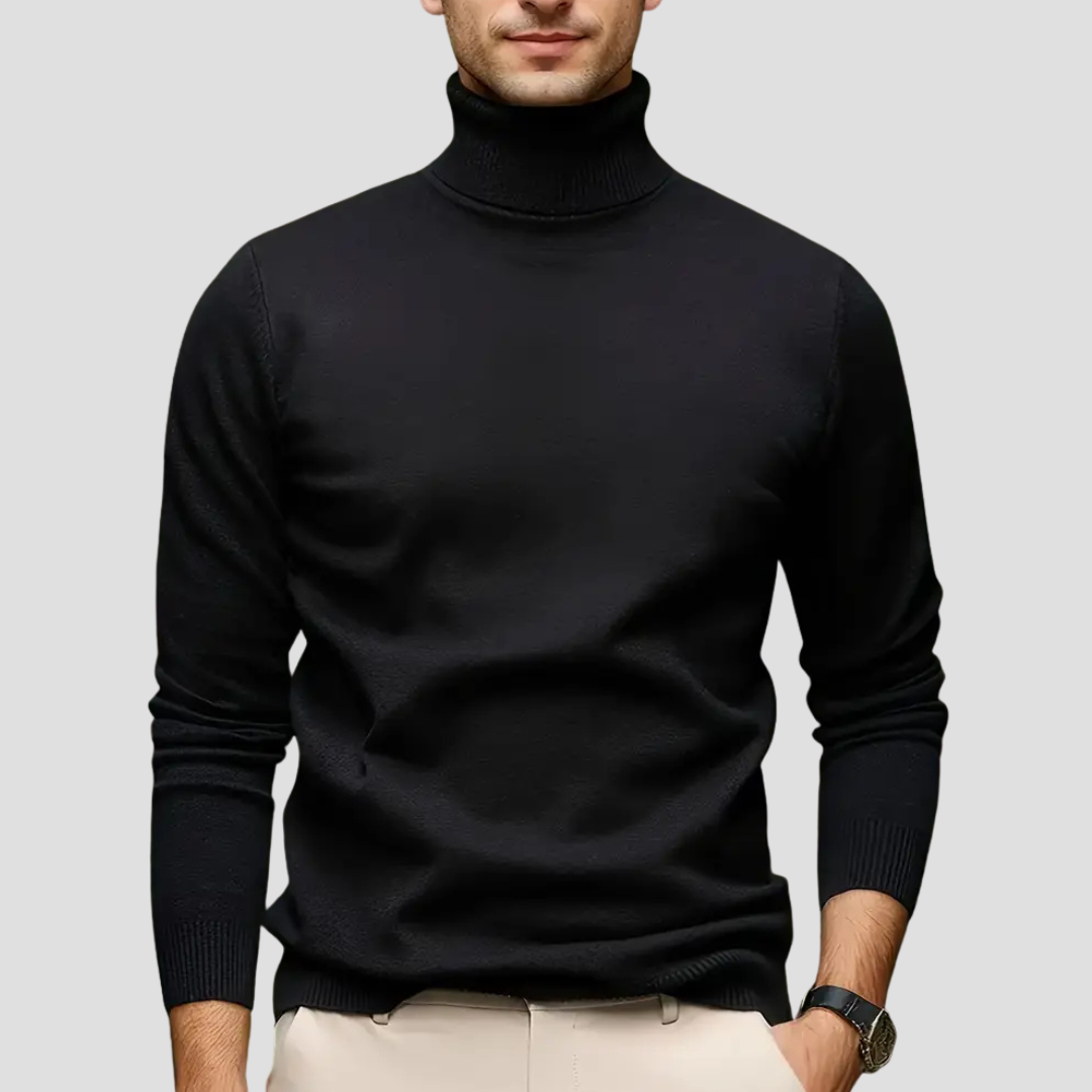 VogeLuxe | Men’s Sleek Fitted Turtleneck Sweater 9