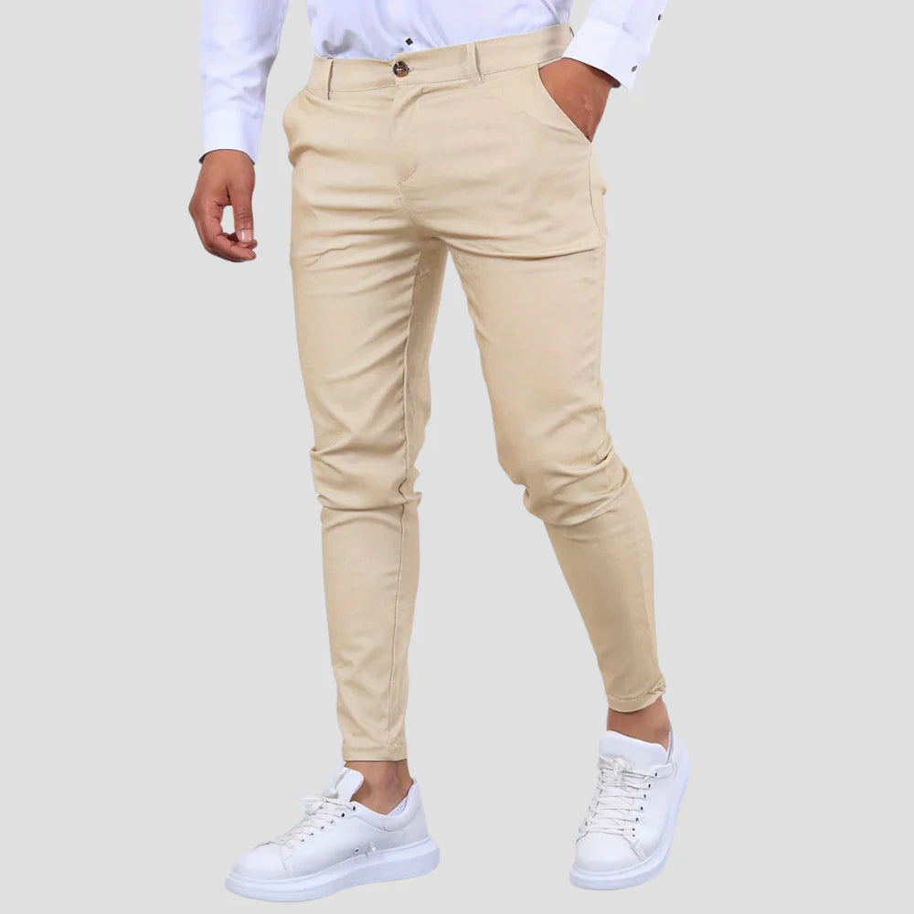 VogeLuxe | Men’s Slim-Fit Ankle-Length Trousers 8