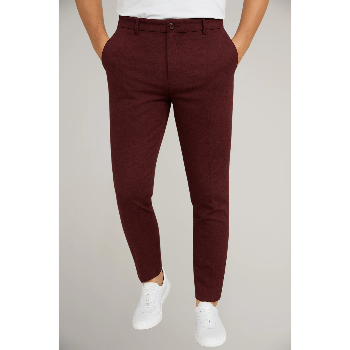 VogeLuxe | Men’s Slim Fit Flat-Front Dress Trousers 15