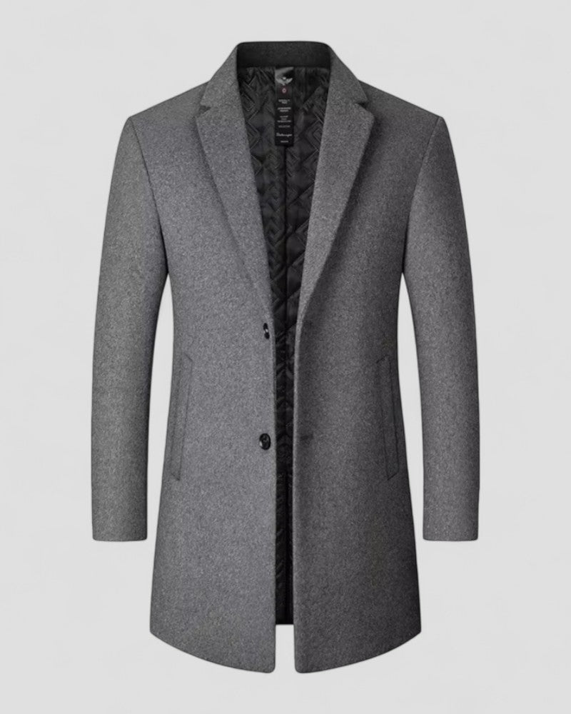 VogeLuxe | Men’s Slim Quilted-Lined Tailored Topcoat 1