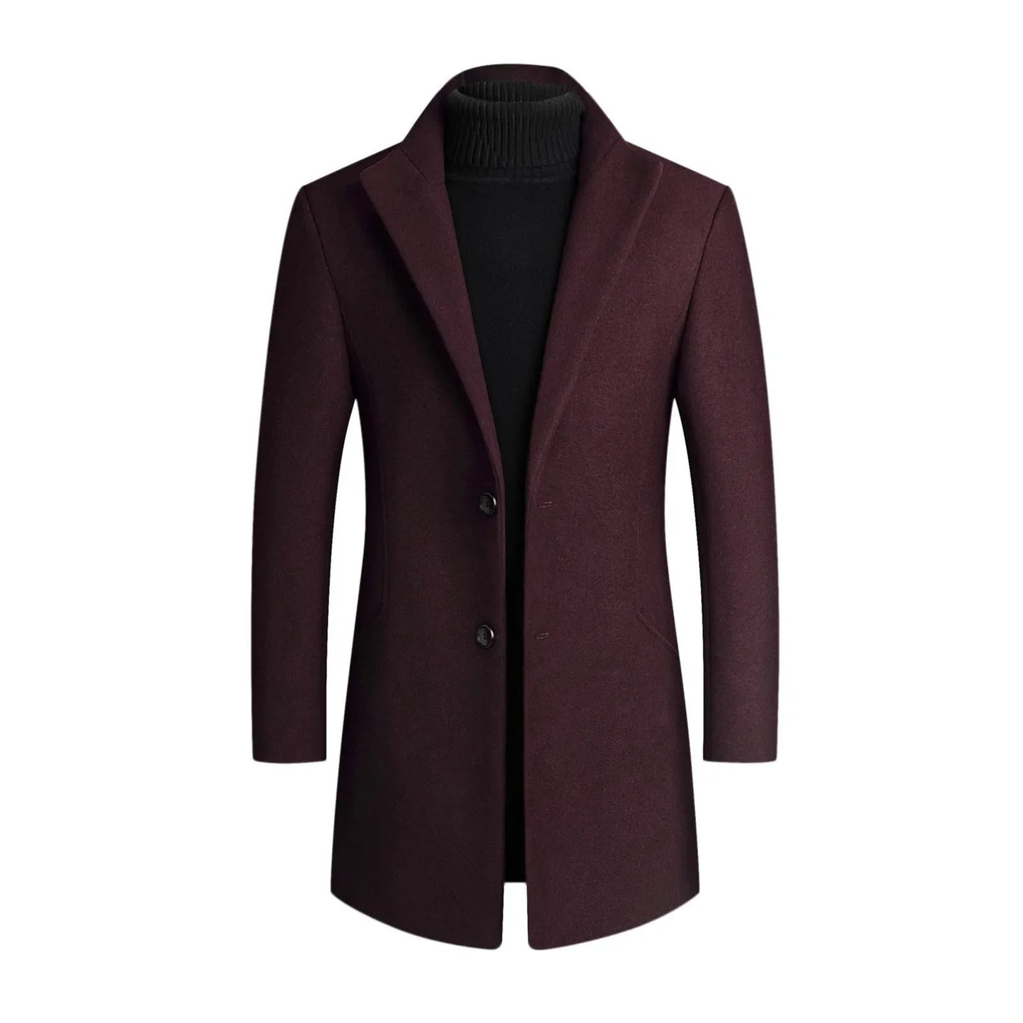 VogeLuxe | Men’s Slim Tailored Mid-Length Topcoat 4
