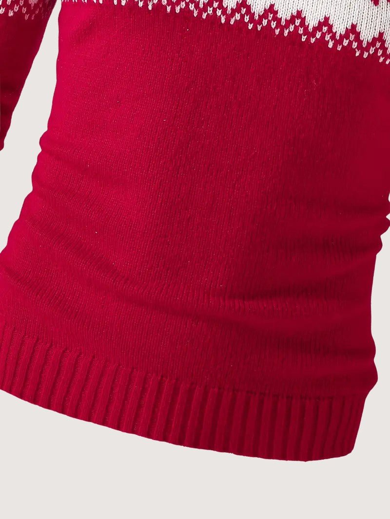 VogeLuxe | Men’s Snowflake Shawl Collar Sweater 3