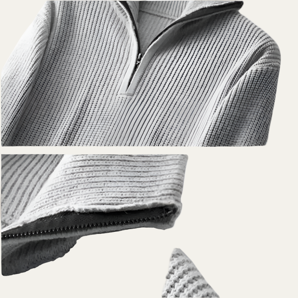 VogeLuxe | Men’s Sophisticated Ribbed Pullover 8