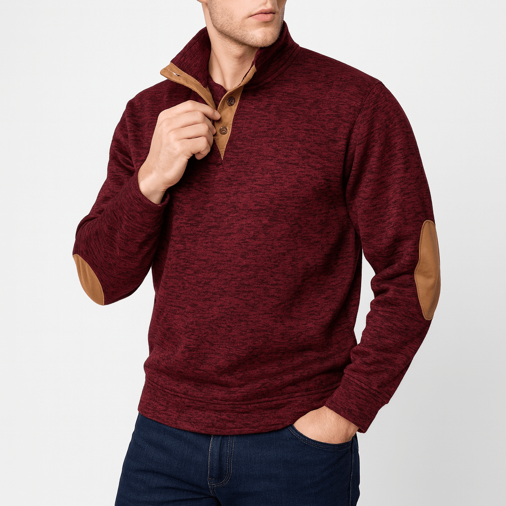 VogeLuxe | Men’s Stand Collar Knit Sweatshirt 8