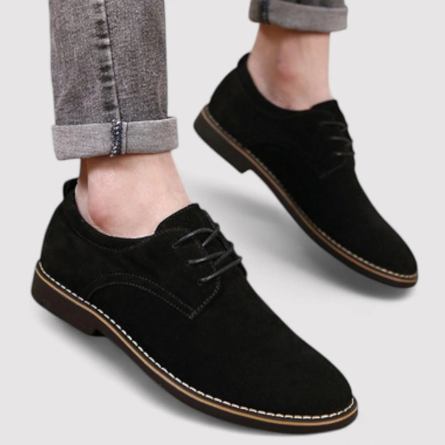 VogeLuxe | Men’s Suede Derby Shoe with Lace-Up Closure 4