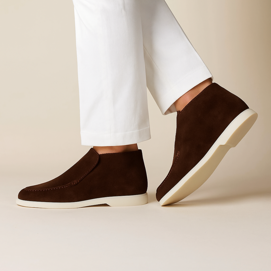 VogeLuxe | Men’s Suede Moc-Toe Chukka Loafers 12