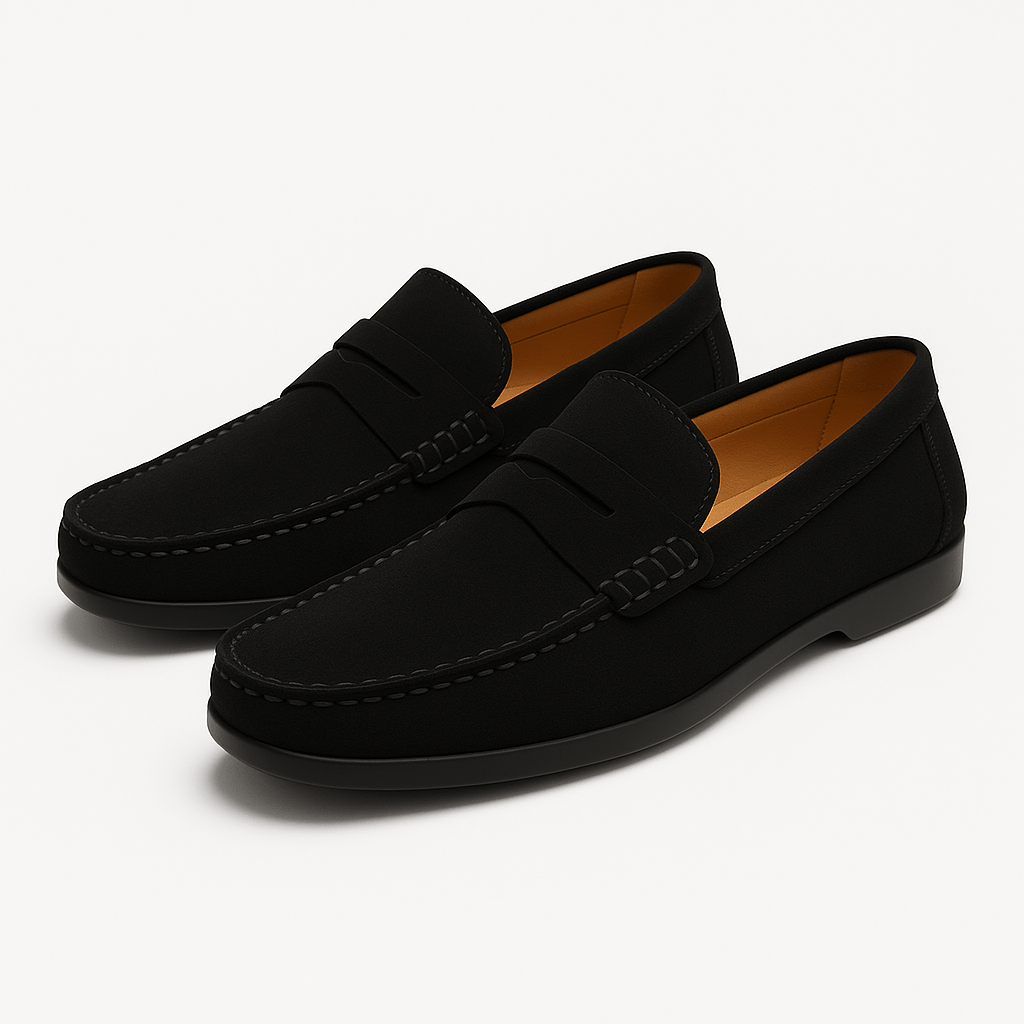 VogeLuxe | Men’s Suede Penny Loafers 6