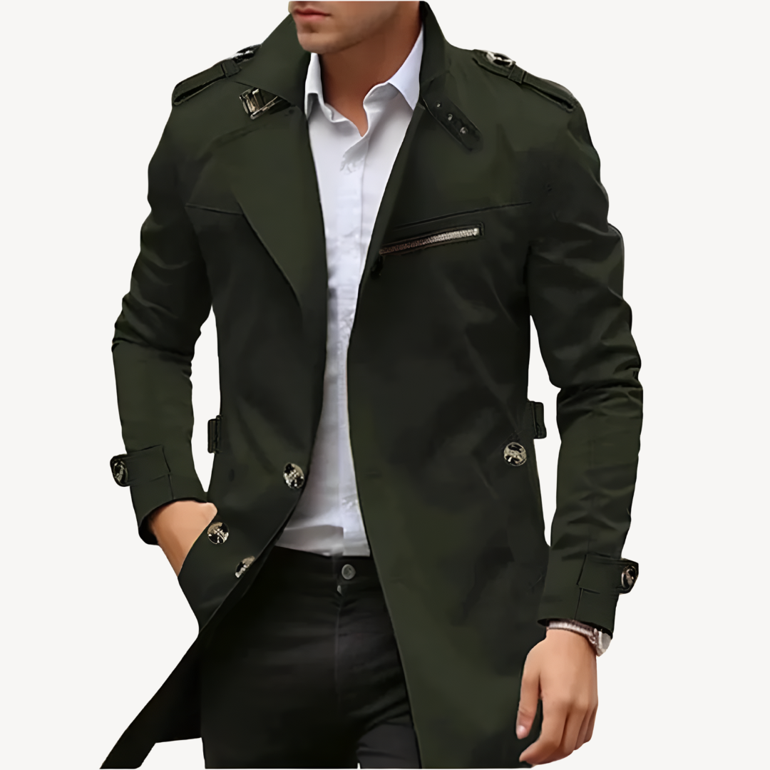 VogeLuxe | Men’s Timeless Classic Trench Coat 4