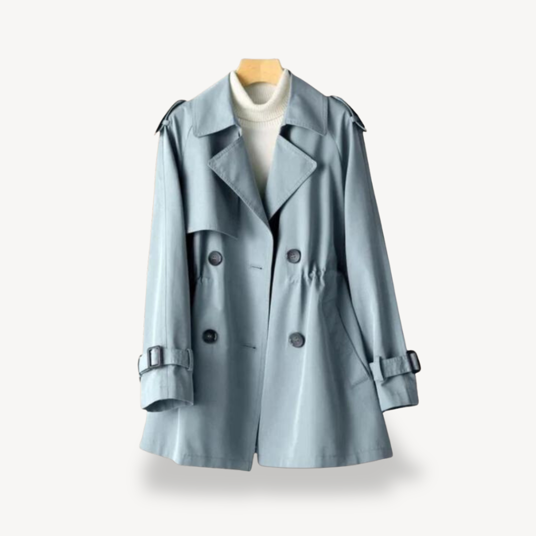 VogeLuxe | Women’s Cotton Midi Trench Coat 3