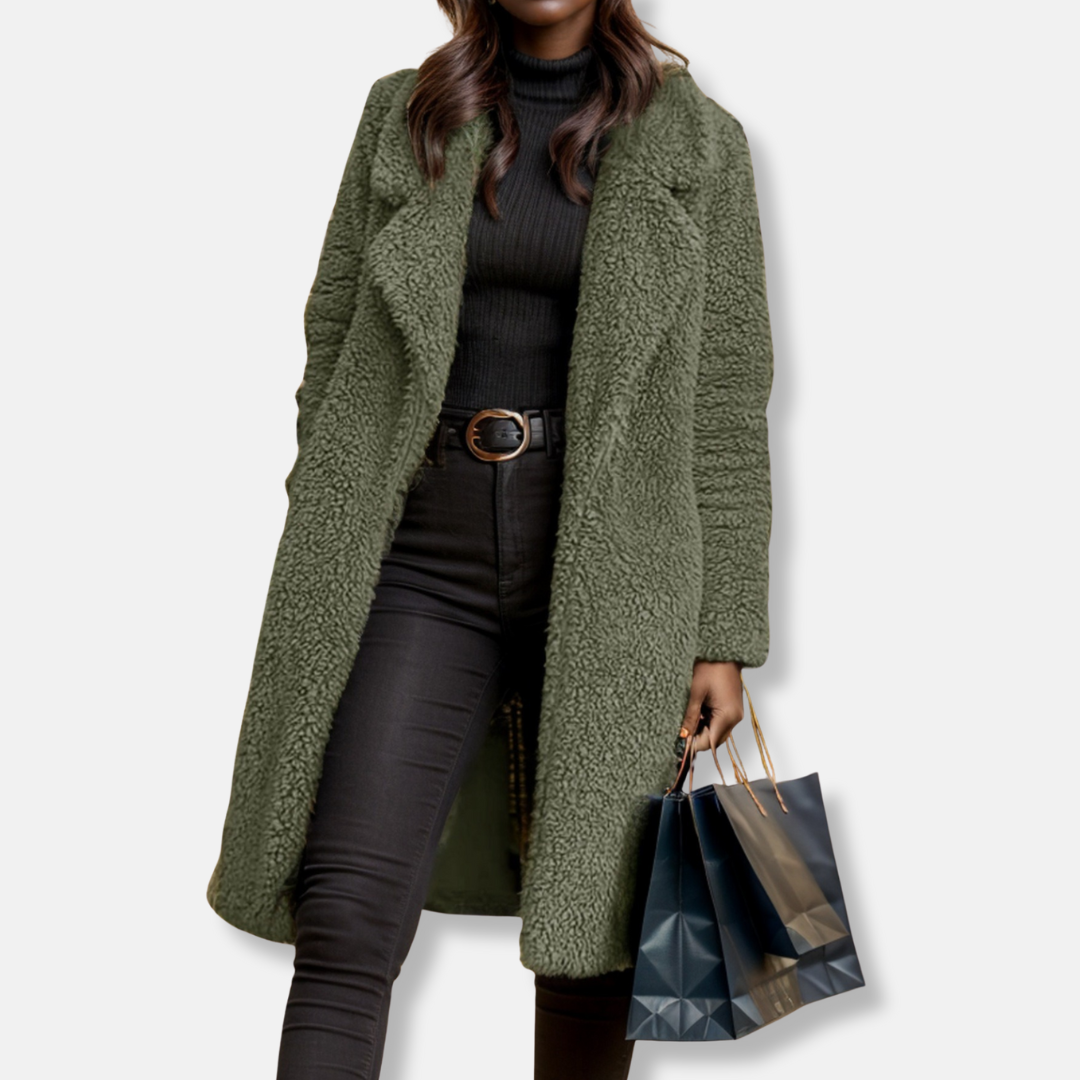 VogeLuxe | Women’s Cozy Teddy Longline Coat 4