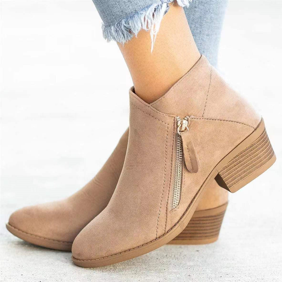 VogeLuxe | Women’s Faux Suede Ankle Boots 4