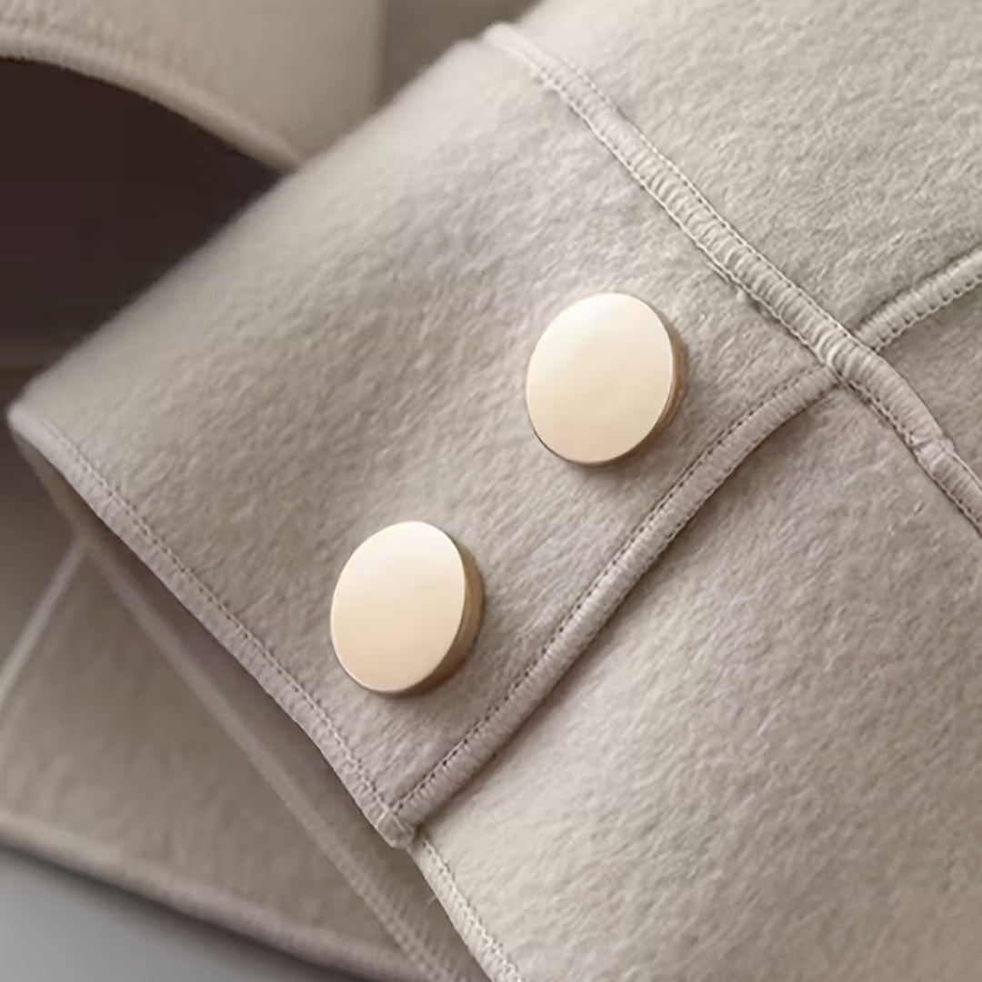 VogeLuxe | Women’s Gold-Button Cropped Blazer Jacket 8