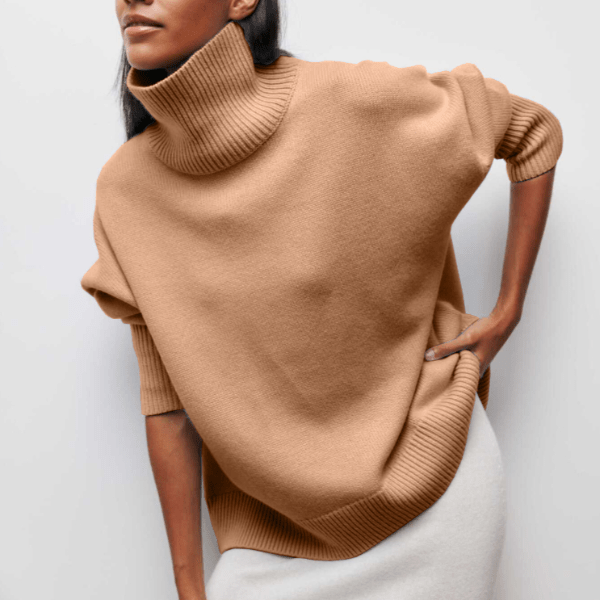 VogeLuxe | Women’s Oversized Chunky Funnel Neck Sweater 6