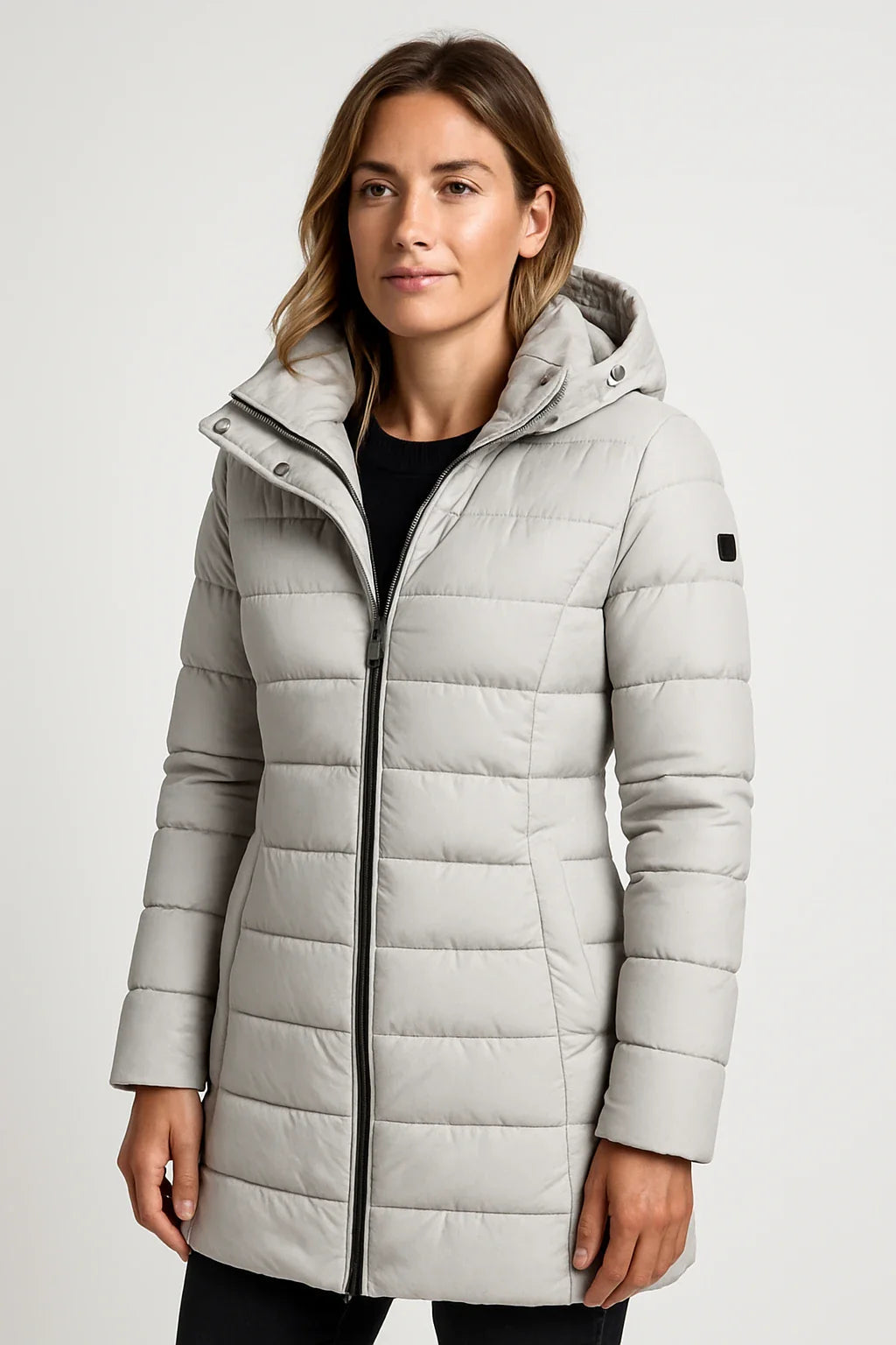 VogeLuxe | Women’s Quilted Mid-Length Puffer Coat 8