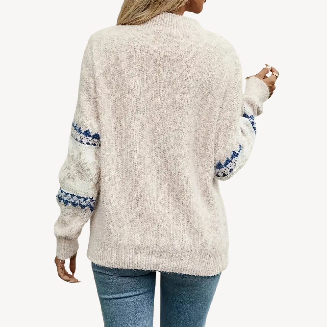 VogeLuxe | Women’s Snowflake Knitted Sweater 4