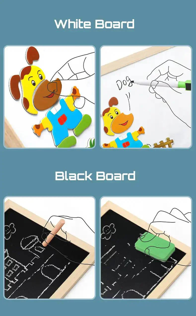 Interactive Kids Art Board - Double Sided Drawing Tablet