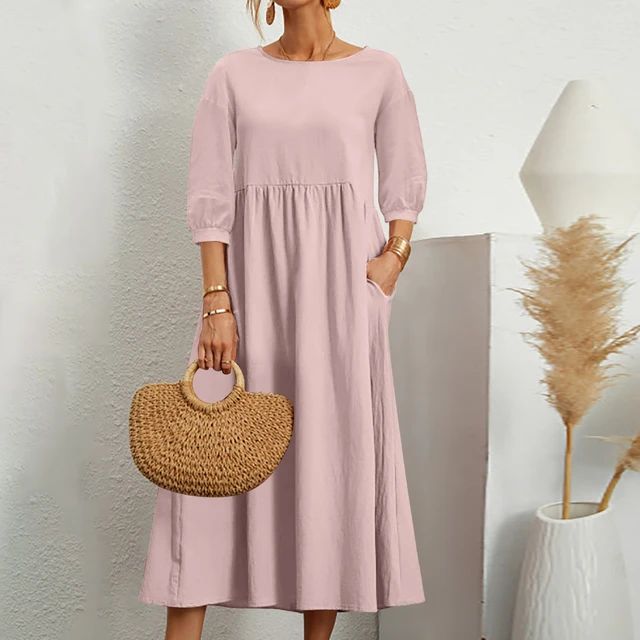 Classic Cream Colored Knee Length Dress