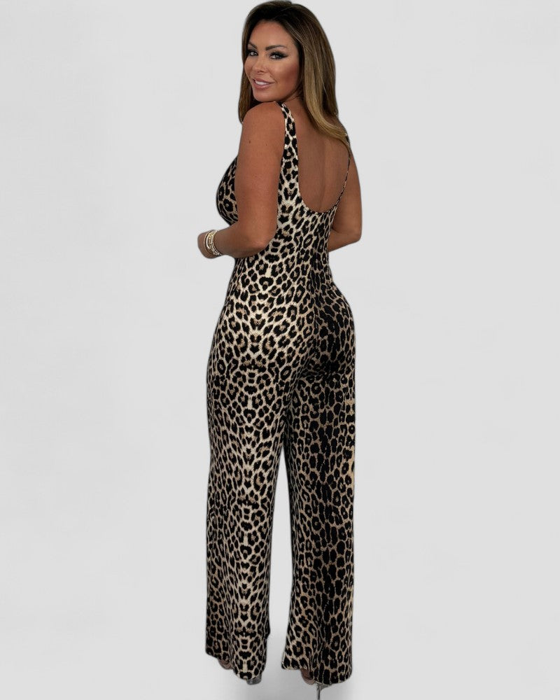 Wide Leg Sleeveless Stretch Jumpsuit for Women 7