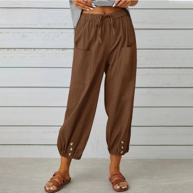 Comfortable High Waisted Casual Pants