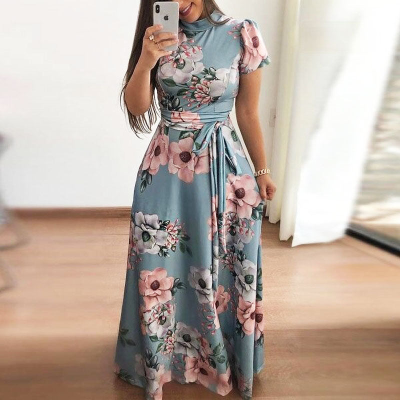 Elegant Floral Maxi Dress for Wedding Guest
