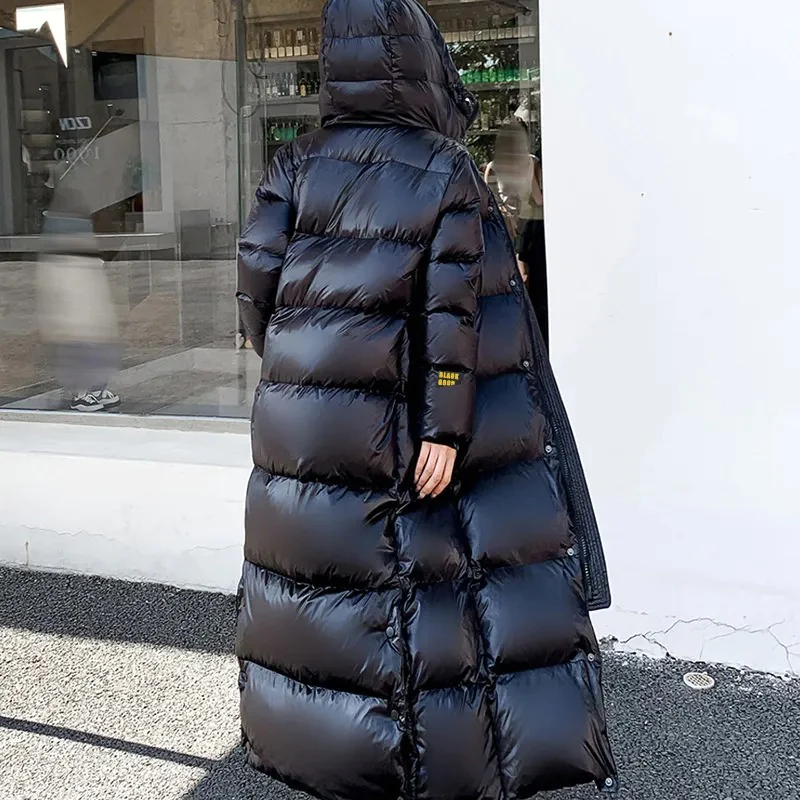 Warm Women's Down Parka Coat Full Zip Hood