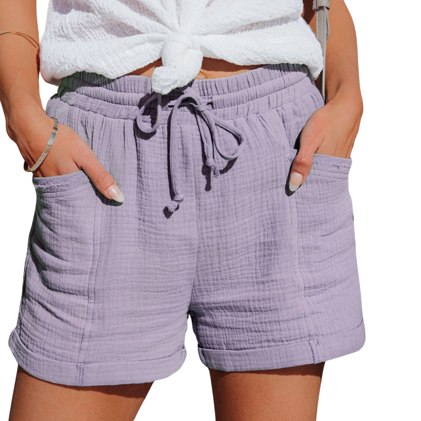 Comfortable Ladies Shorts with Side Pockets