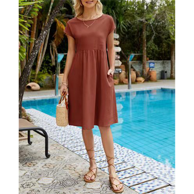 Comfortable Floral Midi Sundress Casual