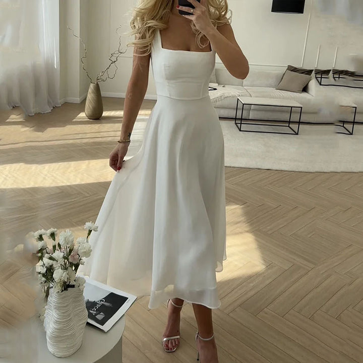 Elegant Sleeveless Midi Dress for Women - Luxivelle