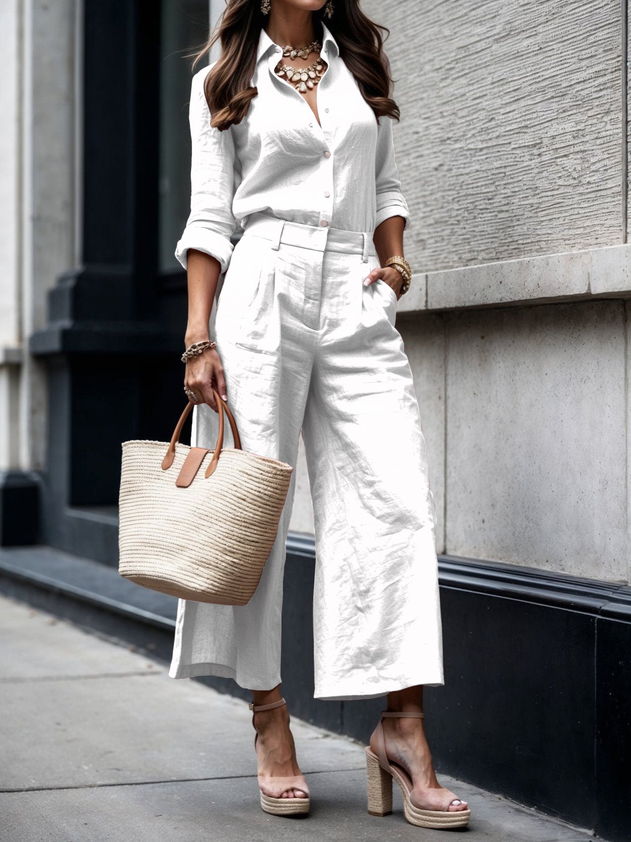 Women's Capri Pants and Casual Tee Set